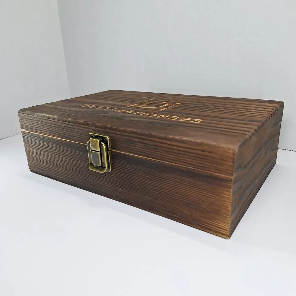 Destination323 Luxury Cocktail Smoking Infuser Kit Wooden Gift Box